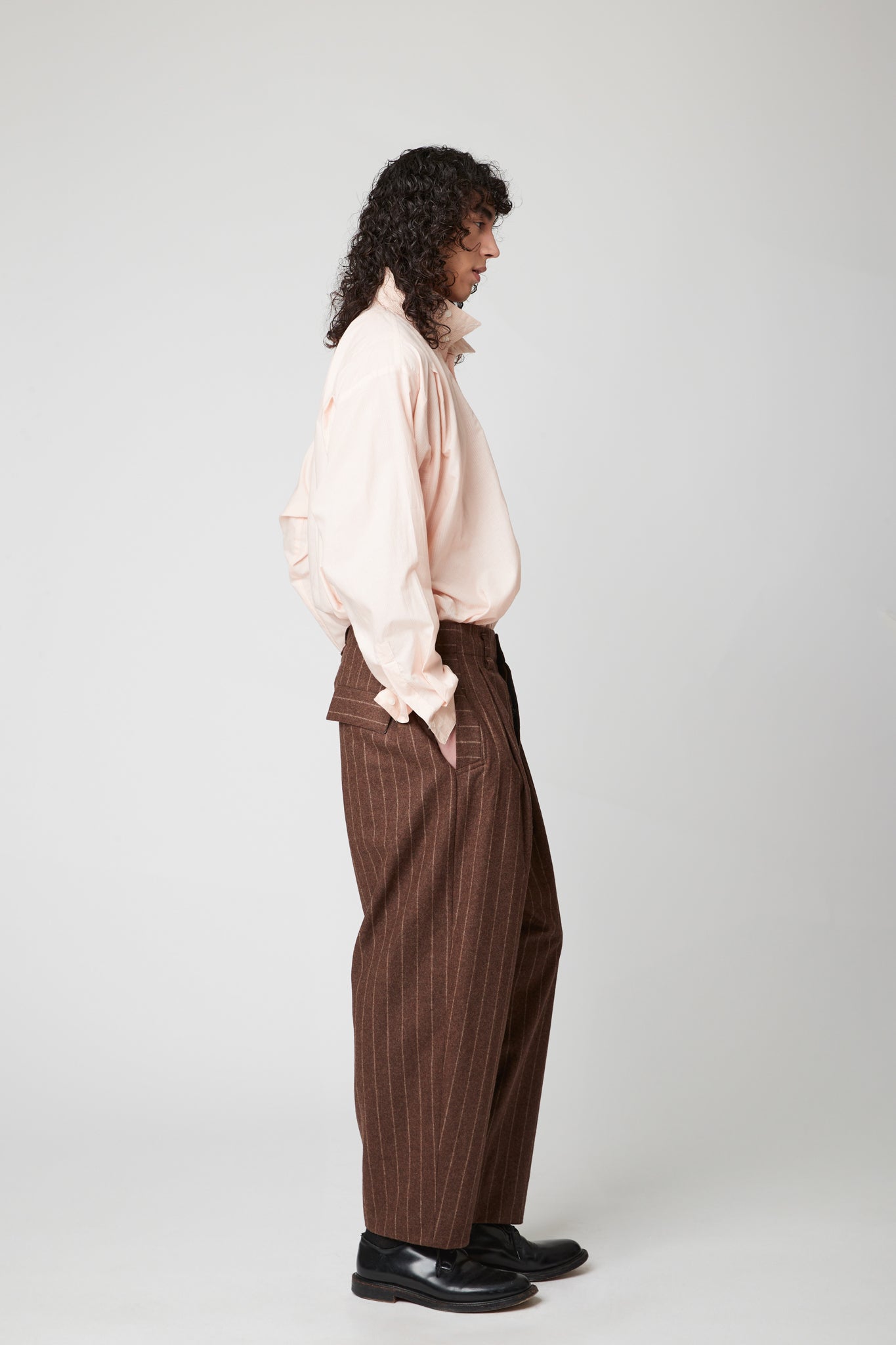 Pleated trouser - RWS pinstripe wool