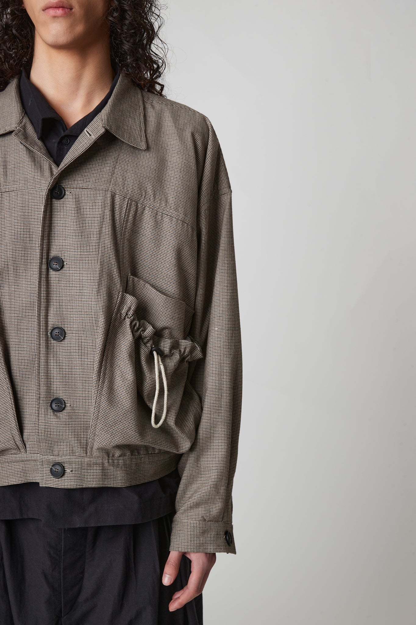 Worker Jacket - 100's Houndstooth Wool